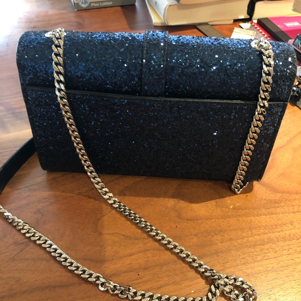 Authentic YSL Blue Glitter Crossbody - Picture 6 of 9